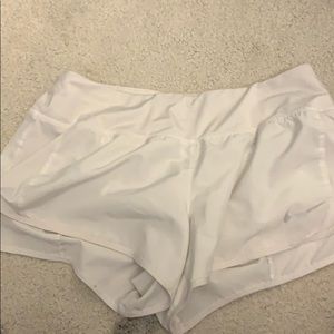 Nike dri- fit women’s white shorts